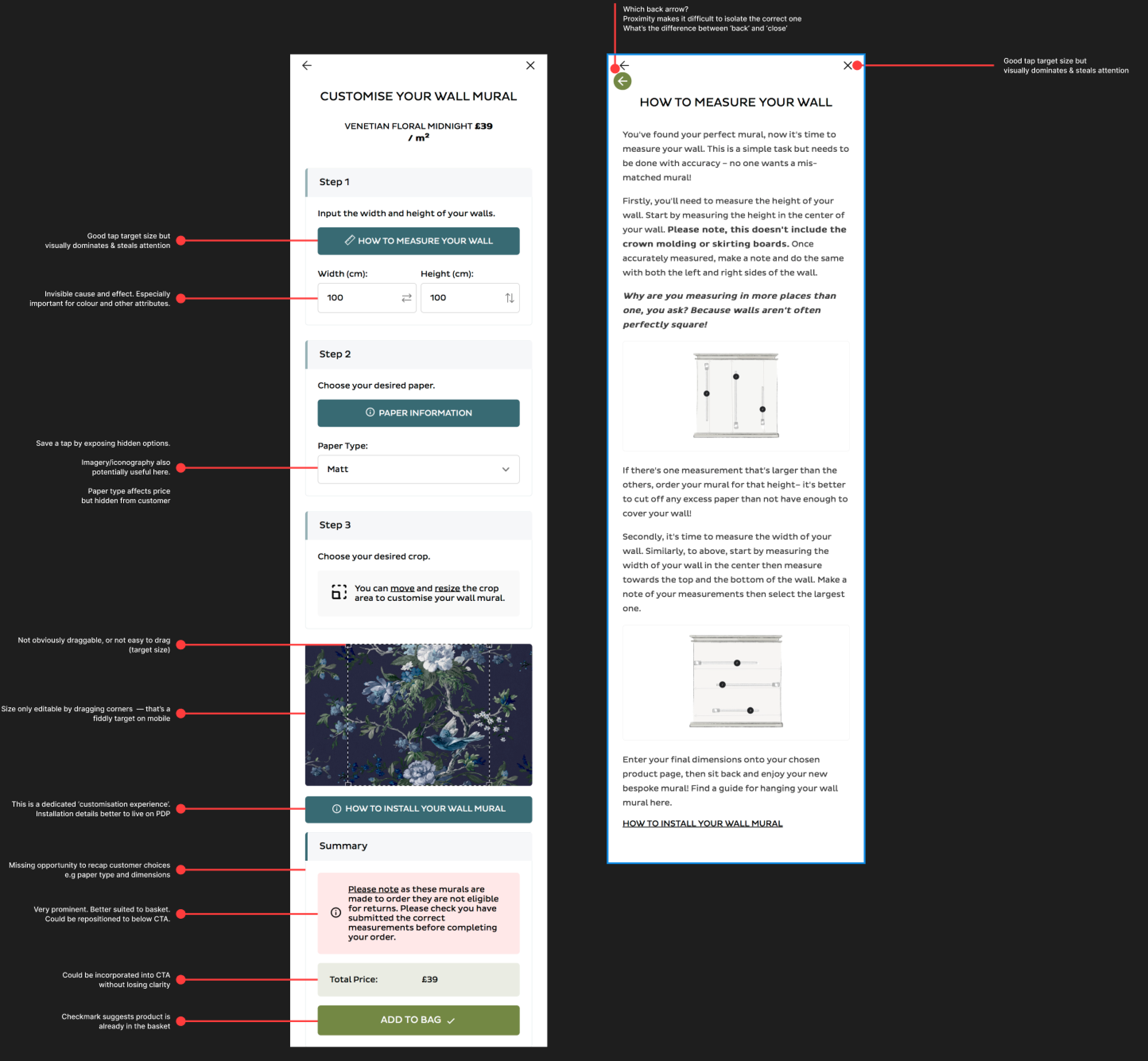 Usability analysis of the existing mural tool