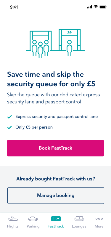 FastTrack landing page